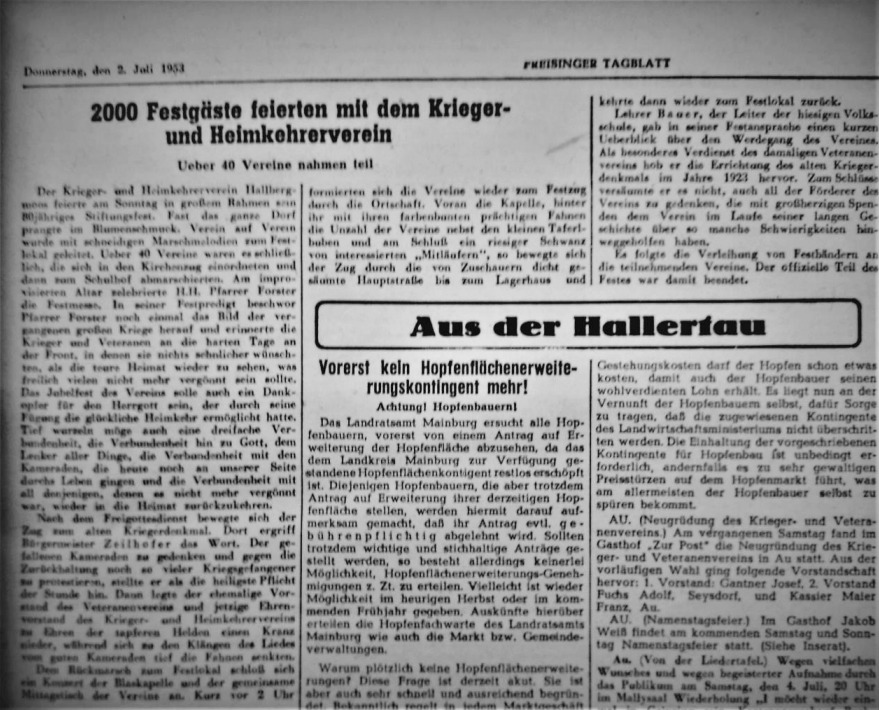 Bericht in der Freisinger Zeitung